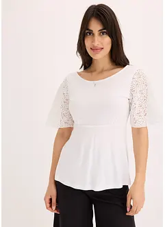 Shirt mit Spitzenärmeln, bonprix