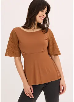 Shirt mit Spitzenärmeln, bonprix