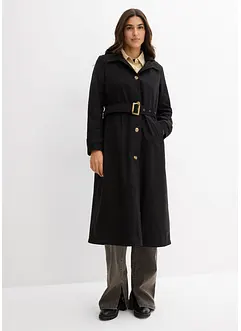 Manteau trench longueur mollet à capuche amovible, bonprix