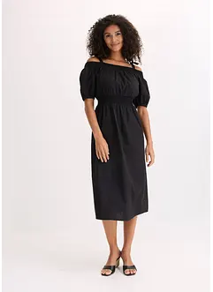 Off-Shoulder-Kleid aus reiner Bio-Baumwolle, bonprix