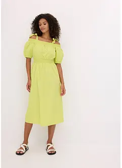 Off-Shoulder-Kleid aus reiner Bio-Baumwolle, bonprix