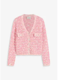 Bouclé Strickjacke, bonprix