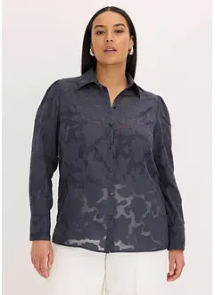 Blouse en crêpe jacquard, bonprix