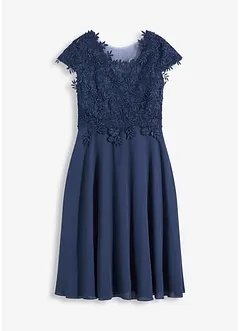 Midikleid aus zartem Tüll mit Spitze, bonprix