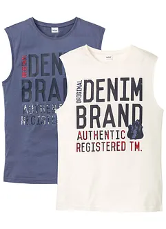 Lot de 2 débardeurs 100% coton, bonprix