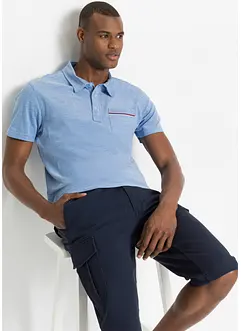 Lot de 2 polos en maille piquée, 100% coton, bonprix