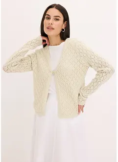 Gilet court en maille ornée de sequins, bonprix