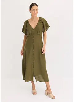 Robe midi aspect lin, bonprix