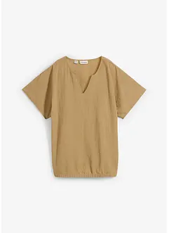 Oversize-Bluse mit Elastiksaum, bonprix