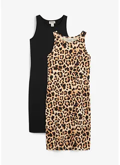 Lot de 2 robes en jersey 100% coton, bonprix