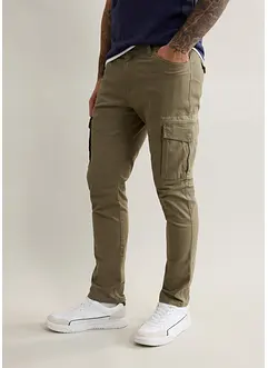 Slim Fit Stretch-Hose mit Cargotaschen, Straight, bonprix