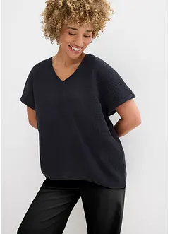 Tunique à manches courtes en gaze de coton, bonprix