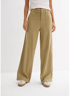 Pantalon fluide en lin mélangé, bonprix