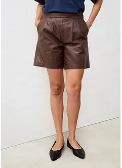 Leder-Shorts aus Lammnappa, bonprix