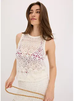 Top en maille ajourée, bonprix