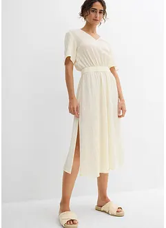 Robe midi en seersucker aérien, bonprix