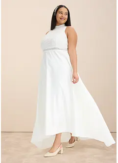 Robe de mariée en satin brillant et dentelle, bonprix