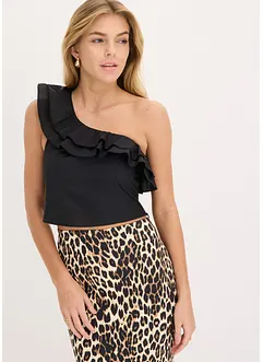Blouse une épaule à volants, bonprix