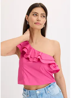 Blouse une épaule à volants, bonprix