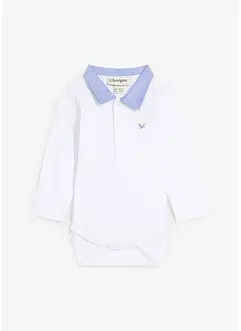 Body mit Hemdkragen aus reiner Bio-Baumwolle, bonprix