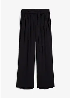 Pantalon palazzo en viscose douce, bonprix