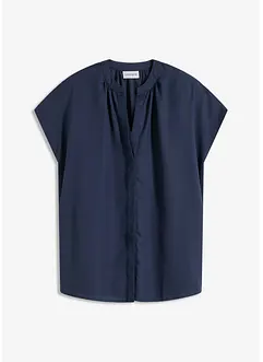 Chemisier manches courtes boutonnage invisible, bonprix