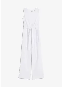 Jumpsuit aus Jersey-Leinen-Mix, bonprix