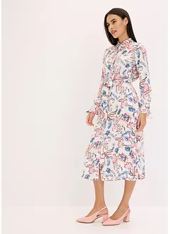 bedrucktes Blusenkleid aus fließender Viskose, bonprix