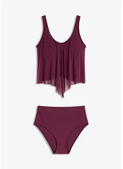 Tankini (2-tlg.Set) mit transparentem Mesh, bonprix
