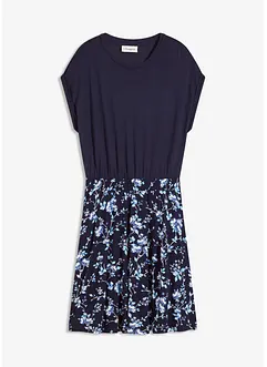 Jerseykleid mit bedrucktem Rock, bonprix
