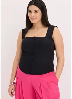 Top blouse boutonné, bonprix