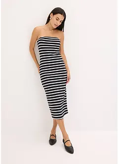 geripptes Bandeau-Kleid, bonprix