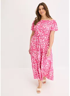 Carmen-Midikleid aus softem Viskose-Mix, bonprix