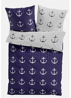 Parure de lit réversible motif ancres, bonprix