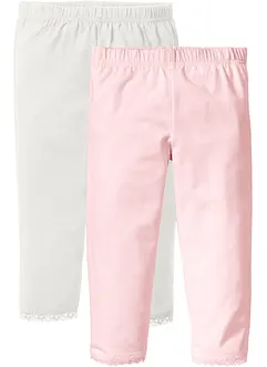 7/8 Leggings mit Spitzensaum (2er Pack), bonprix