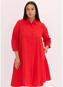 Hemdblusenkleid mit Baumwolle, bonprix