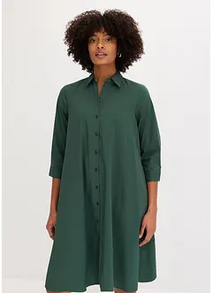 Hemdblusenkleid mit Baumwolle, bonprix