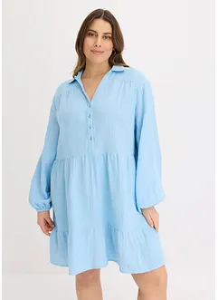 Kurzes Stufen-Kleid aus Musselin, bonprix