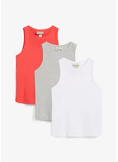 Tanktop aus reiner Bio-Baumwolle (3er Pack), bonprix