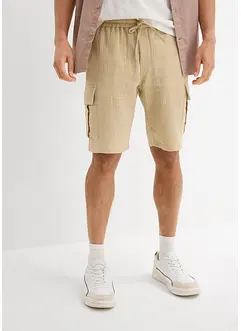 Bermuda en gaze de coton, Regular, bonprix