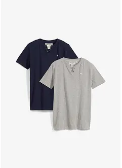 T-Shirt mit Bio Baumwolle (2er-Pack), bonprix