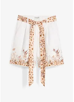Shorts aus reinem Leinen mit floralem Druck, bonprix