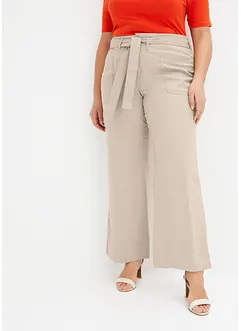 Pantalon 7/8 à taille élastiquée, 100% coton, bonprix