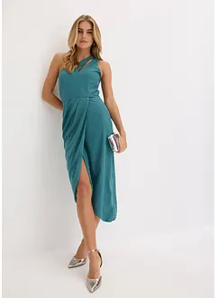 Satin-Kleid mit Drapierung, bonprix