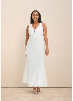 Robe de mariée brodée de sequins avec jupe en tulle amovible, bonprix