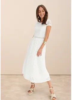 Robe en dentelle avec empiècement crochet à la taille, bonprix