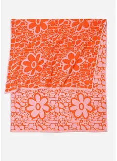 Serviette de toilette à motif floral en jacquard, bonprix