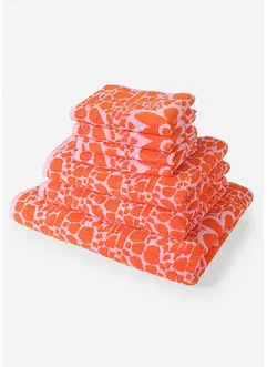 Serviette de toilette à motif floral en jacquard, bonprix