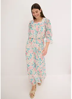 Robe longue en crêpe, bonprix