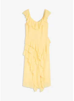 Chiffonkleid mit Trägern und Volants, bonprix